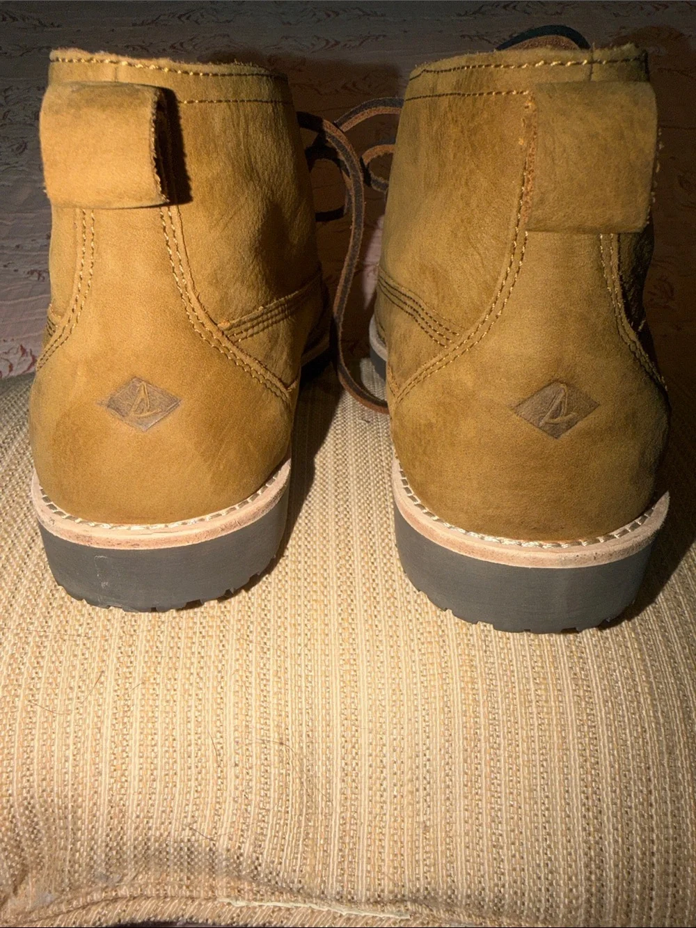 Men's Sperry Casual Suede Chukka Boots in Olive Brown